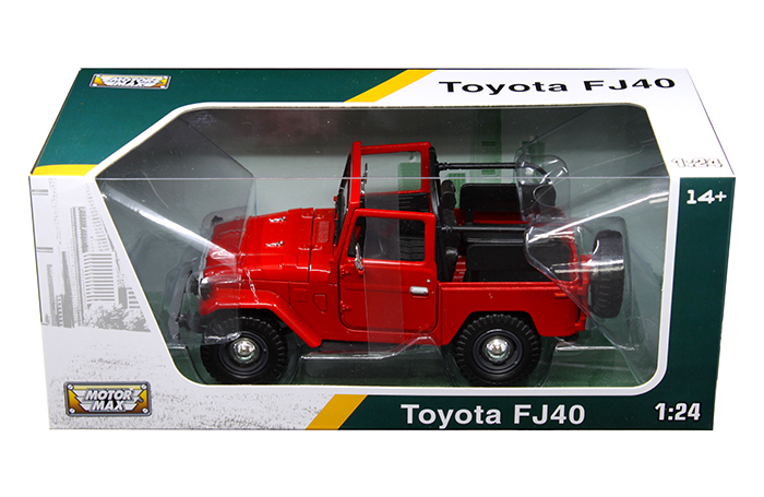 FJ40 TOY, 1/24 SCALE, RED CONVERTIBLE